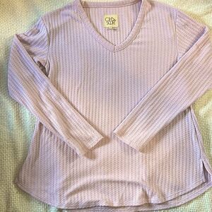 Chaser vneck waffle‎ knit thermal size S BIN C